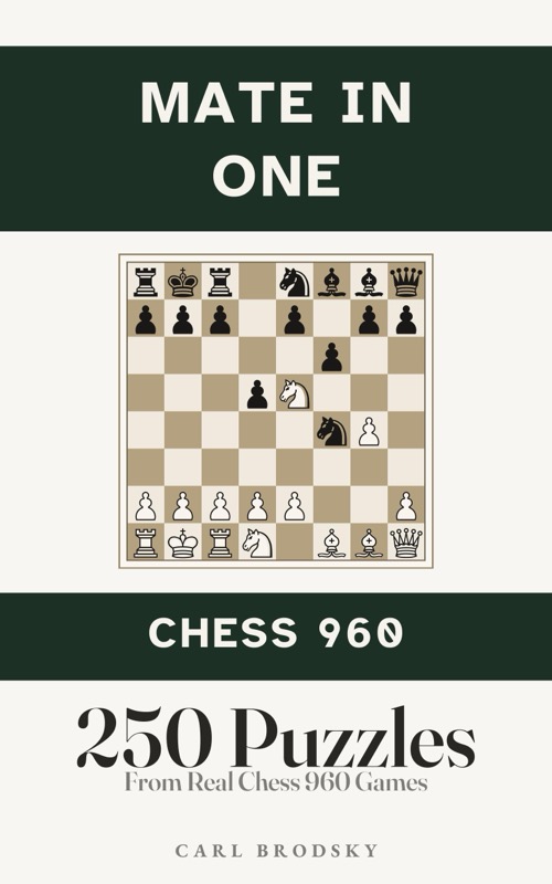 Cover of Mate in One Chess 960 Puzzles by Carl Brodsky